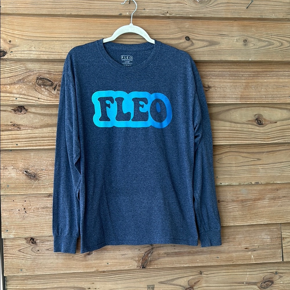 FLEO Blue Graphic Long Sleeve Shirt